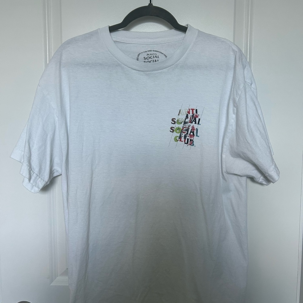 Anti Social Social Club Multicolor Logo White Tee